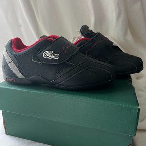 LACOSTE kids sneakers SIZE 7.5 - PROTECT GT FA14 - BLACK/RED - BOYS